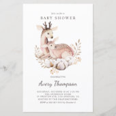 Mommy and Baby Deer Fall Baby Shower Invitation (Front)
