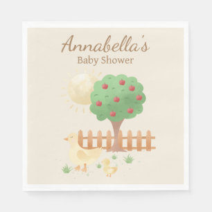 Mommy and Baby Duck Cute Baby Shower Napkins