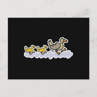 mommy and baby ducks postcard