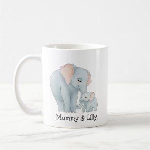 Mommy and Baby Elephant – Custom Family Mug