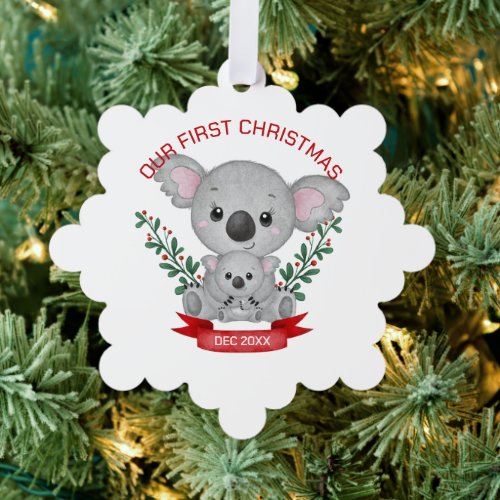   Mommy and Baby First Christmas  Ornament Card