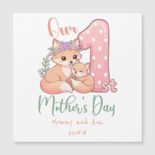 Mommy and Baby Fox Pink 1st Mothers Day