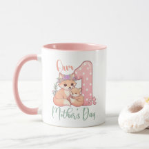 Mommy and Baby Fox Pink 1st Mothers Day