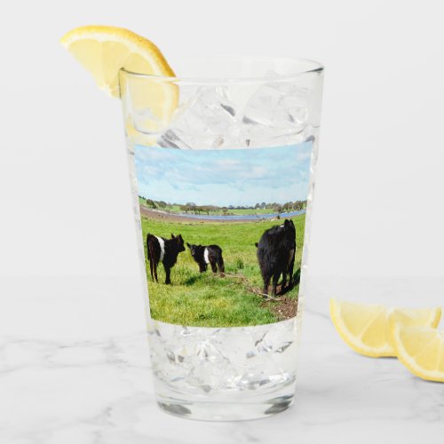 Mommy And Baby Galloway Cow Drink Glass