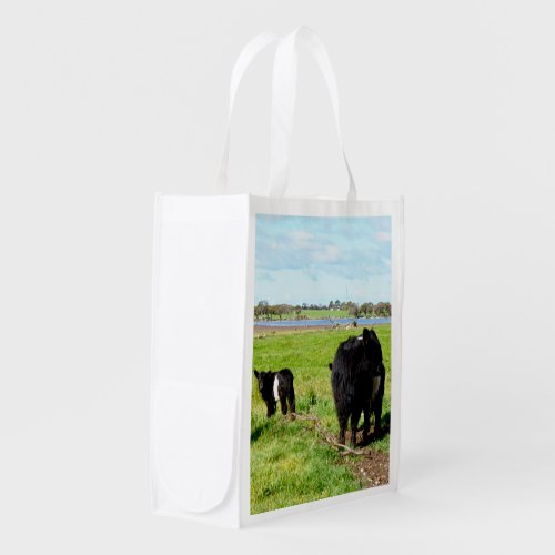 Mommy And Baby Galloway Cow Grocery Bag