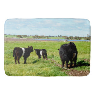 Mommy And Baby Galloway Cows, Bathmat
