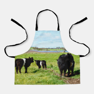 Mommy And Baby Galloway Cows, Kids Fullprint Apron