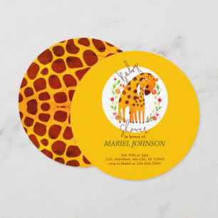 Mommy and Baby Giraffe Baby Shower Invitation
