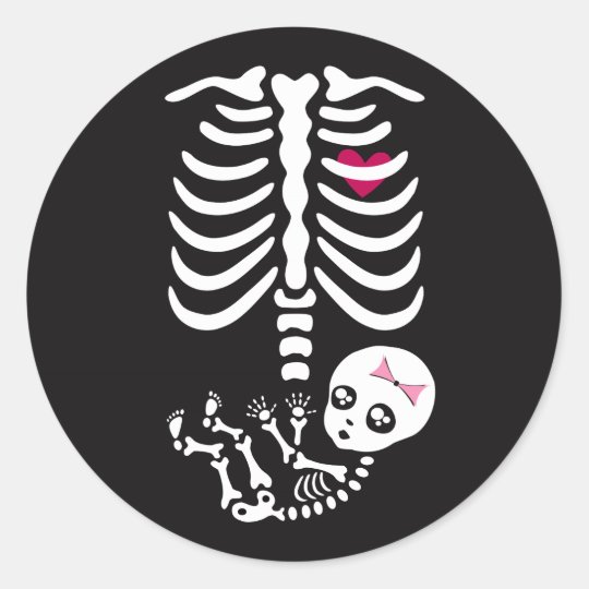 Mommy and Baby Halloween Skeleton Sticker Zazzle com