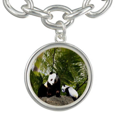 Mommy And Baby Panda Charm Bracelet