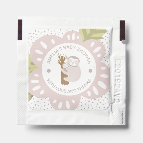 Mommy and Baby Sloth Baby Shower Favor Hand Sanitizer Packet