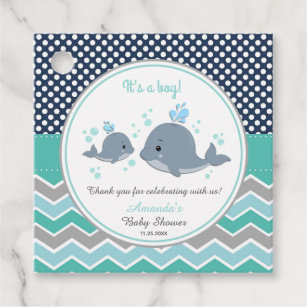 Thank You Card and Favor Tag Bundle Baby Thanks Whale Nautical Baby Shower Thank You Card and Favor Tags Templates Favor Tag Bundle