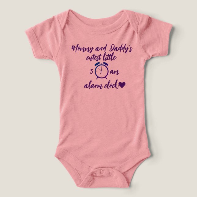 "Mommy and Daddy's Cutest Little 5 AM Alarm Clock" Infant T-shirt (Design Front)