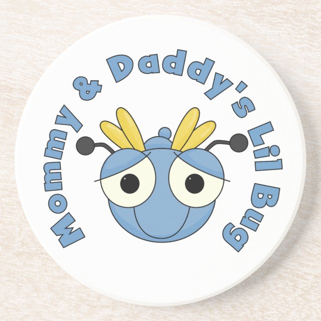 Mommy and Daddy's Lil Bug Drink Coaster (Front)