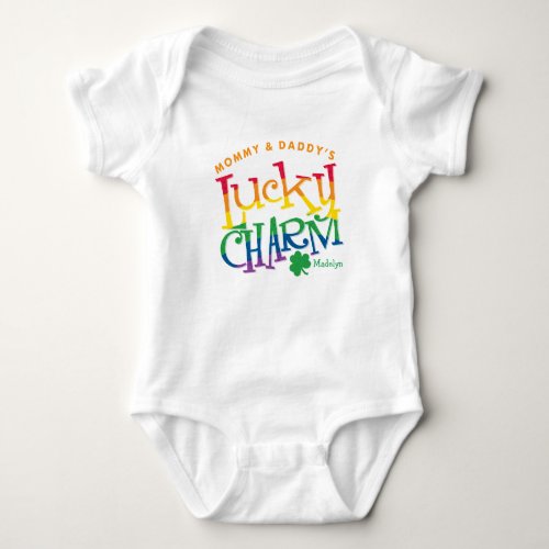 Mommy and Daddys Lucky Charm One Piece Baby Bodysuit