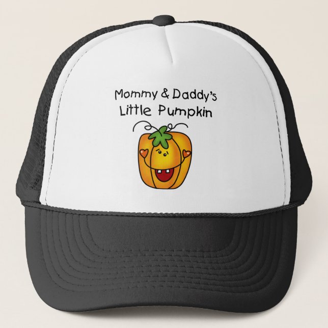 Mommy and Daddy's Pumpkin Tshirts and Gifts Trucker Hat (Front)