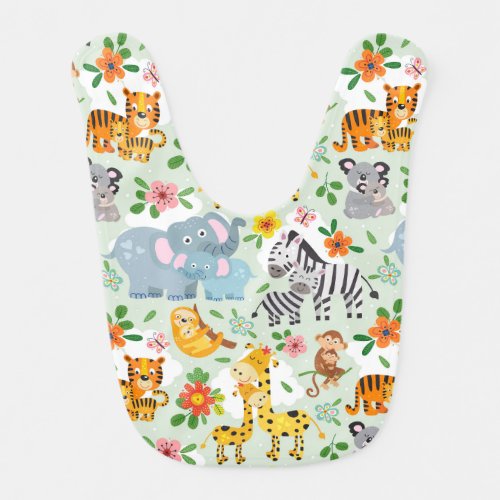 Mommy And Me Animals Baby Bib