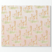 Whimsical Woodland Forest Animals Sage Greenery Wrapping Paper