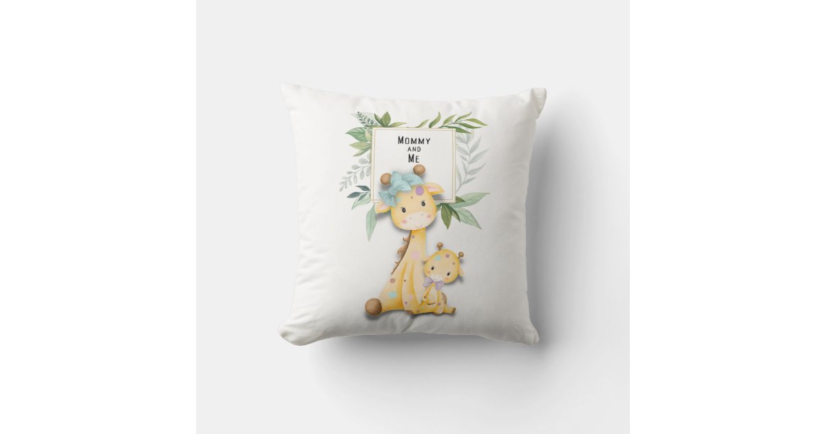 Personalized Nursery Pillow Cover, Giraffe Pillow Cover, Nursery Monogram N  Pillow, Nursery Bedding, Neutral Nursery Decor,Baby Decor