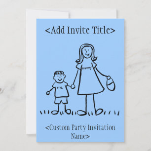 "Mommy and Me" Boy Invitation or Invites