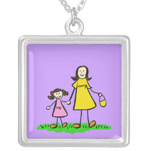 Mommy and Me (Brunette) Necklace Charm