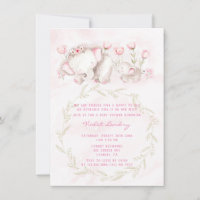Mommy and Me Elephant Pastel Girl Baby Shower