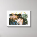 Mommy and Me Gold Script Photo Mother's Day Gift Canvas Print<br><div class="desc">Beautiful Mommy and Me Gold Calligraphy Script with your personal photo and optional text message with date. Feel free to contact me through the store with any design related questions or requests.</div>
