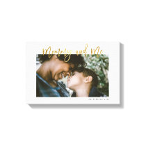 Mommy and Me Gold Script Photo Mother's Day Gift Canvas Print