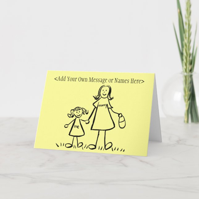 Mommy and Me Greeting Card (Customize Message) (Front)