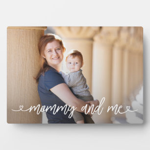 Mommy and Me Hearts Personalized Photo Plaque