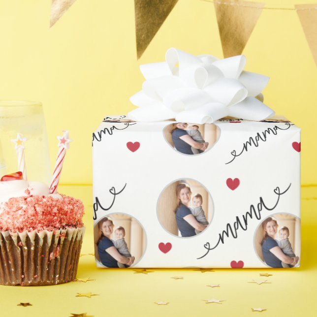 Mommy and Me Mother's Day Custom Photo Wrapping Paper (Birthday Party)