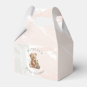 Mommy and Me Teddy Bear Baby Shower Favor Boxes
