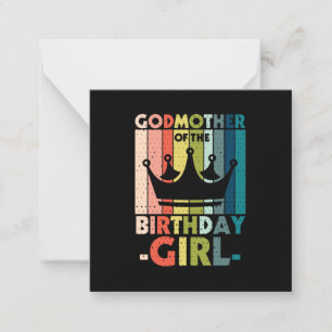 Mommy Art Godmother Of The Birthday Girl Note Card