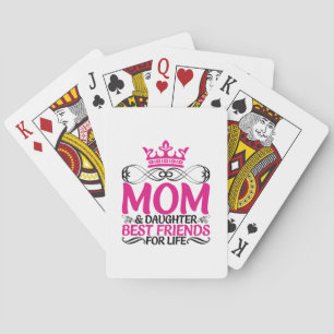 Mommy Art Mom And Daughter Best Friends Poker Cards