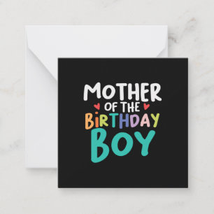 Mommy Art Mother Of The Birthday Boy Note Card
