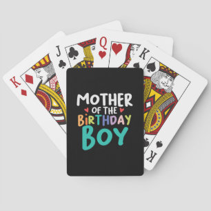 Mommy Art Mother Of The Birthday Boy Poker Cards