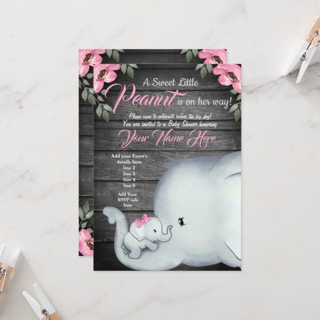 Invitation Zazzle Zazzle Elephant Baby Shower Elephant Prince Boy
