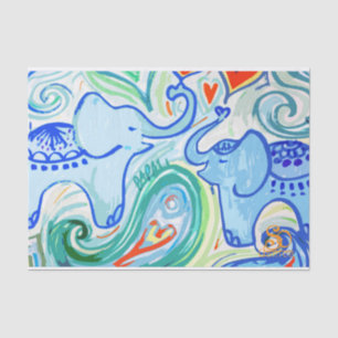 Mommy baby elephant tissue paper