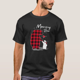Mommy Bear Christmas Mama Mom Pajama Red Buffalo P T-Shirt