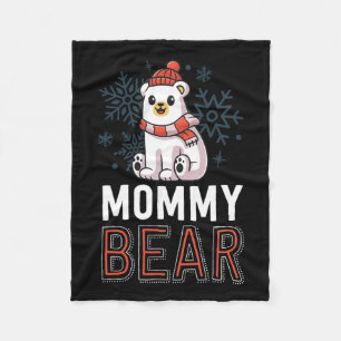 Mommy Bear Family Christmas S Polar Bear Holiday X Fleece Blanket