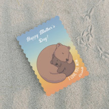 Mommy Bear Hugging Baby Bear Cub Mother's Day