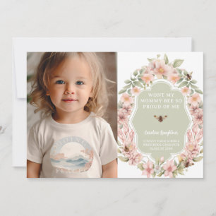 Mommy Bee Proud Preschool Graduation Announcement