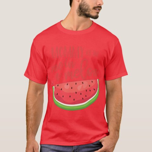 Mommy Birthday One in a Melon Watermelon Theme Boy T_Shirt