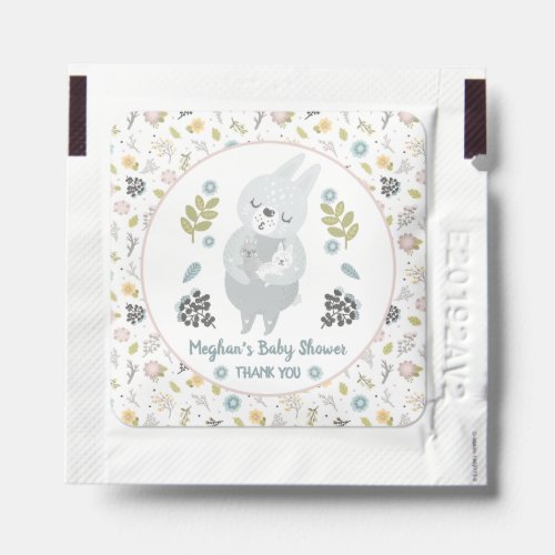 Mommy Bunny and Baby Bunnies Baby Shower Favor Hand Sanitizer Packet