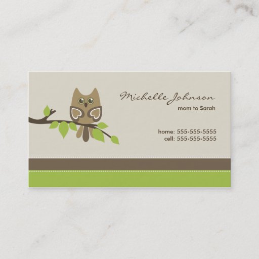 Customizable Mommy Business Card