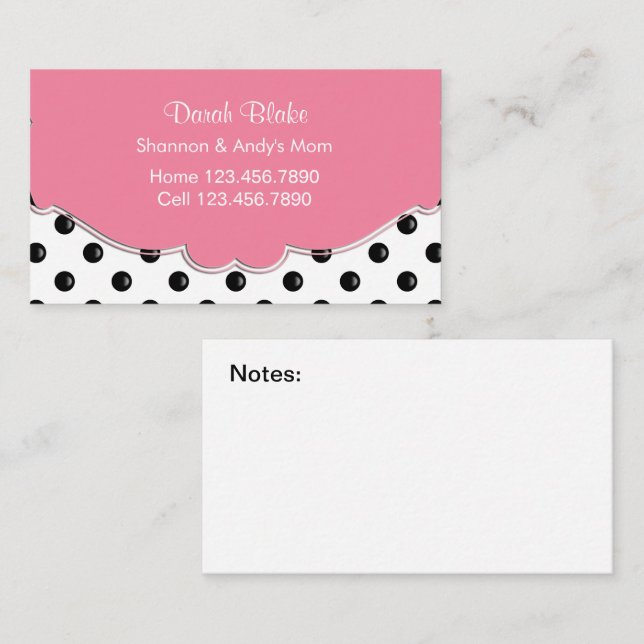 Mommy Business Cards (Front/Back)
