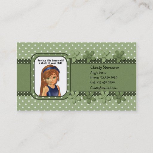 Customizable Mommy Calling Card Business Card