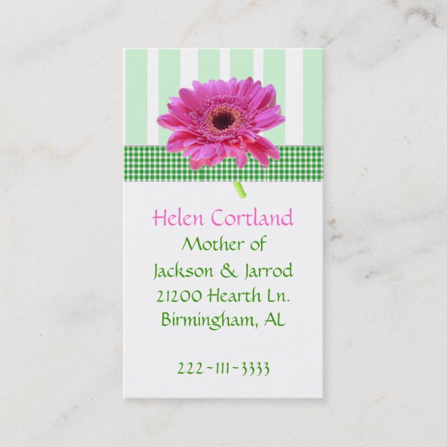 Mommy Calling Card (Front)