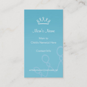Mommy Calling Card - Blue Crown
