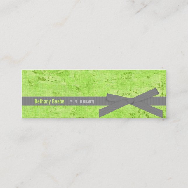 Mommy Calling Cards (Light Green) (Front)